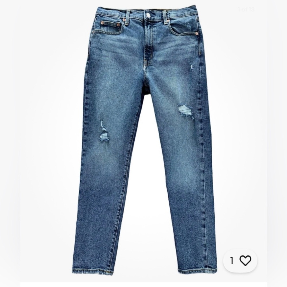 Gap True Skinny High Rise Destroy Wash Denim Jeans